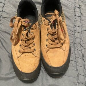 Women's Tan and Black Athletic Shoes